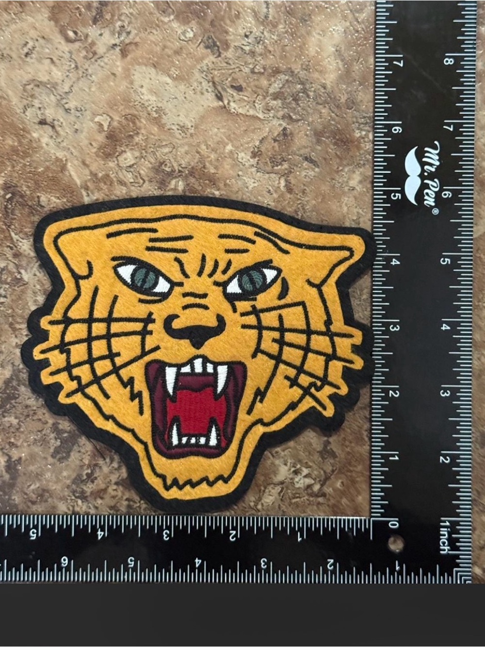 Polo by Ralph Lauren Yellow Tiger Head Patch with Red Mouth